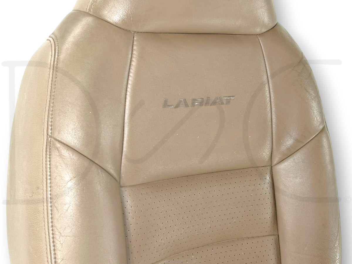 99-04 Ford F250 F350 Lariat RH Right Passenger Seat Back Cushion Tan Leather