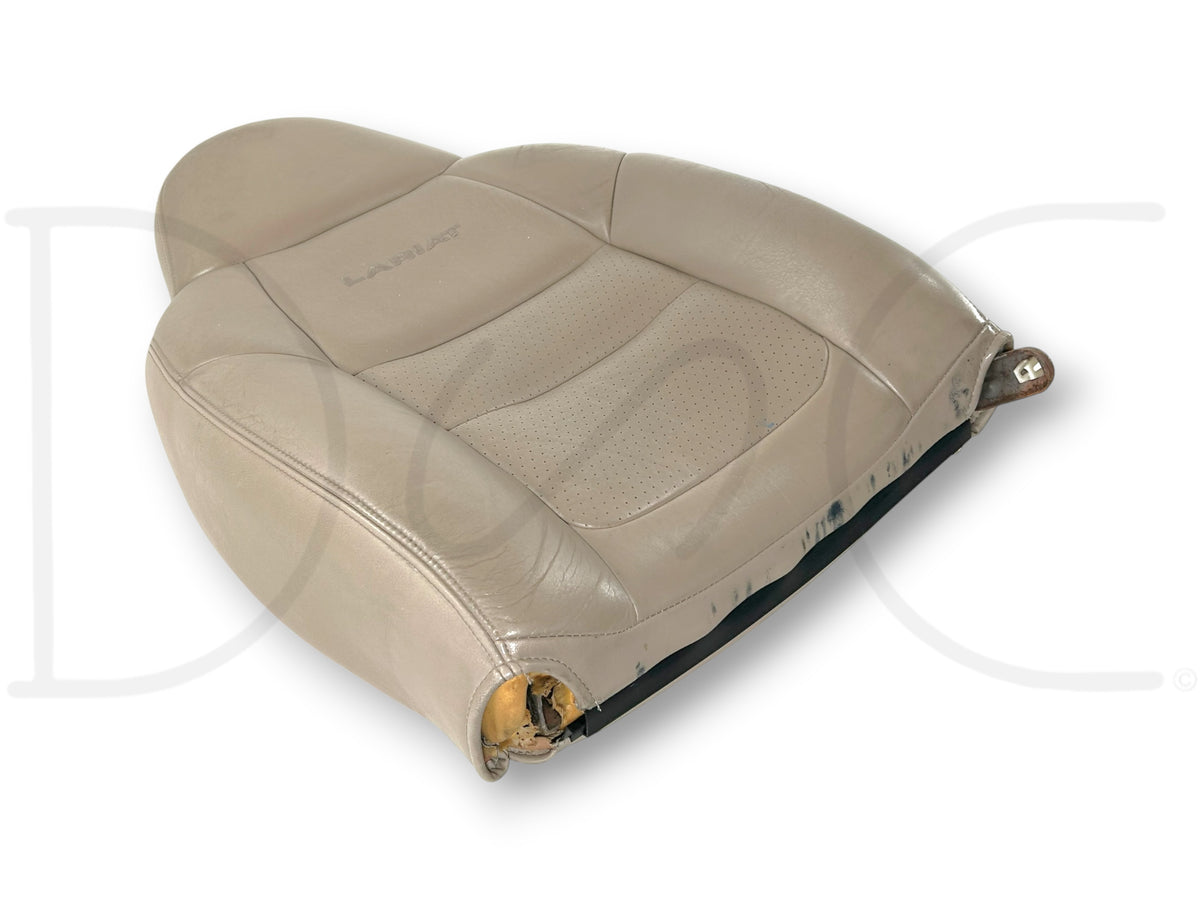 99-04 Ford F250 F350 Lariat RH Right Passenger Seat Back Cushion Tan Leather