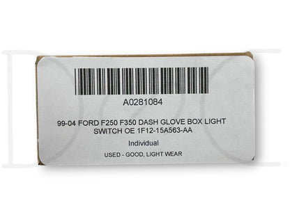 99-04 Ford F250 F350 Dash Glove Box Light Switch OE 1F12-15A563-Aa