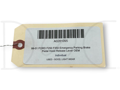 99-01 Ford F250 F350 Emergency Parking Brake Pedal Hood Release Lever OEM