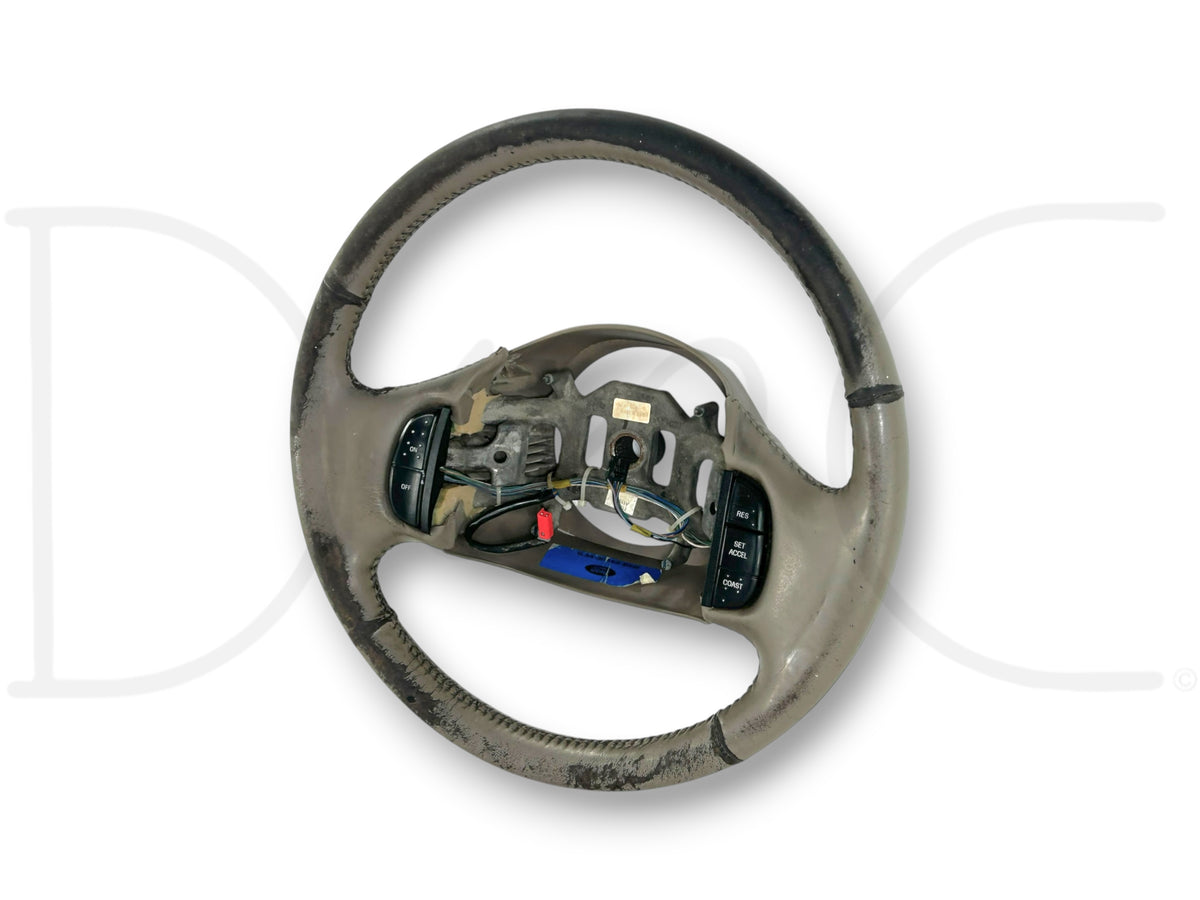 99-02 Ford F250 F350 Steering Wheel OE Tan Leather 1L3A-3F563-BAw *Blem*