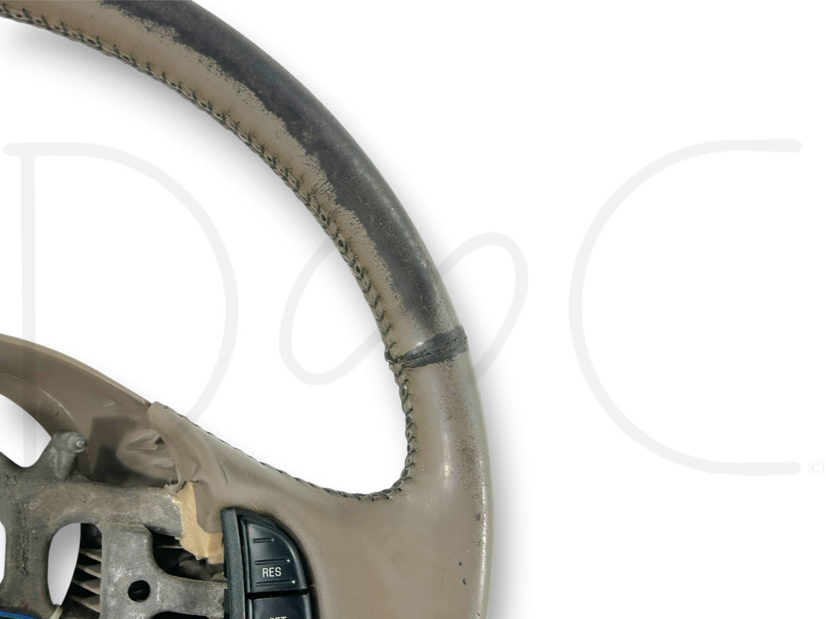 99-02 Ford F250 F350 Steering Wheel OE Tan Leather 1L3A-3F563-BAw *Blem*