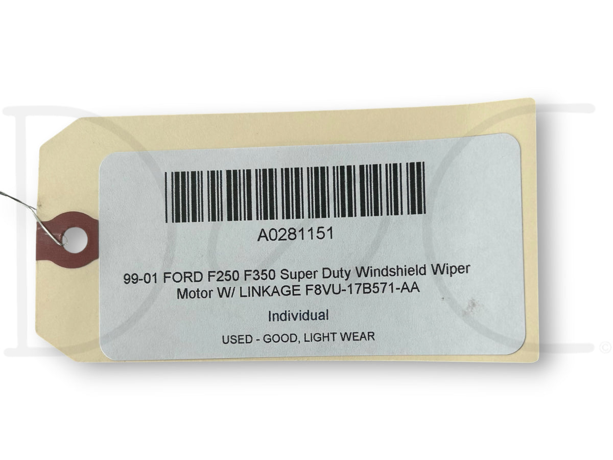 99-01 Ford F250 F350 Super Duty Windshield Wiper Motor W/ Linkage F8Vu-17B571-Aa
