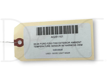 00-04 Ford F250 F350 Exterior Ambient Temperature Sensor W/ Harness OEM