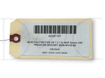 99-02 Ford F250 F350 OE 7.3 7.3L Map Sensor Air Pressure Bracket 98Ab-9F479-BA