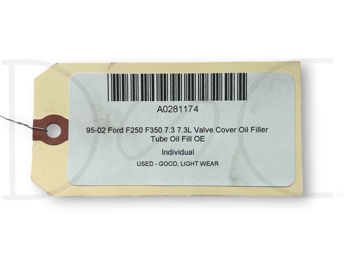 95-02 Ford F250 F350 7.3 7.3L Valve Cover Oil Filler Tube Oil Fill OE