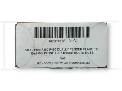 99-10 Ford F350 F450 Dually Fender Flare To Bed Mounting Hardware Bolts Nuts