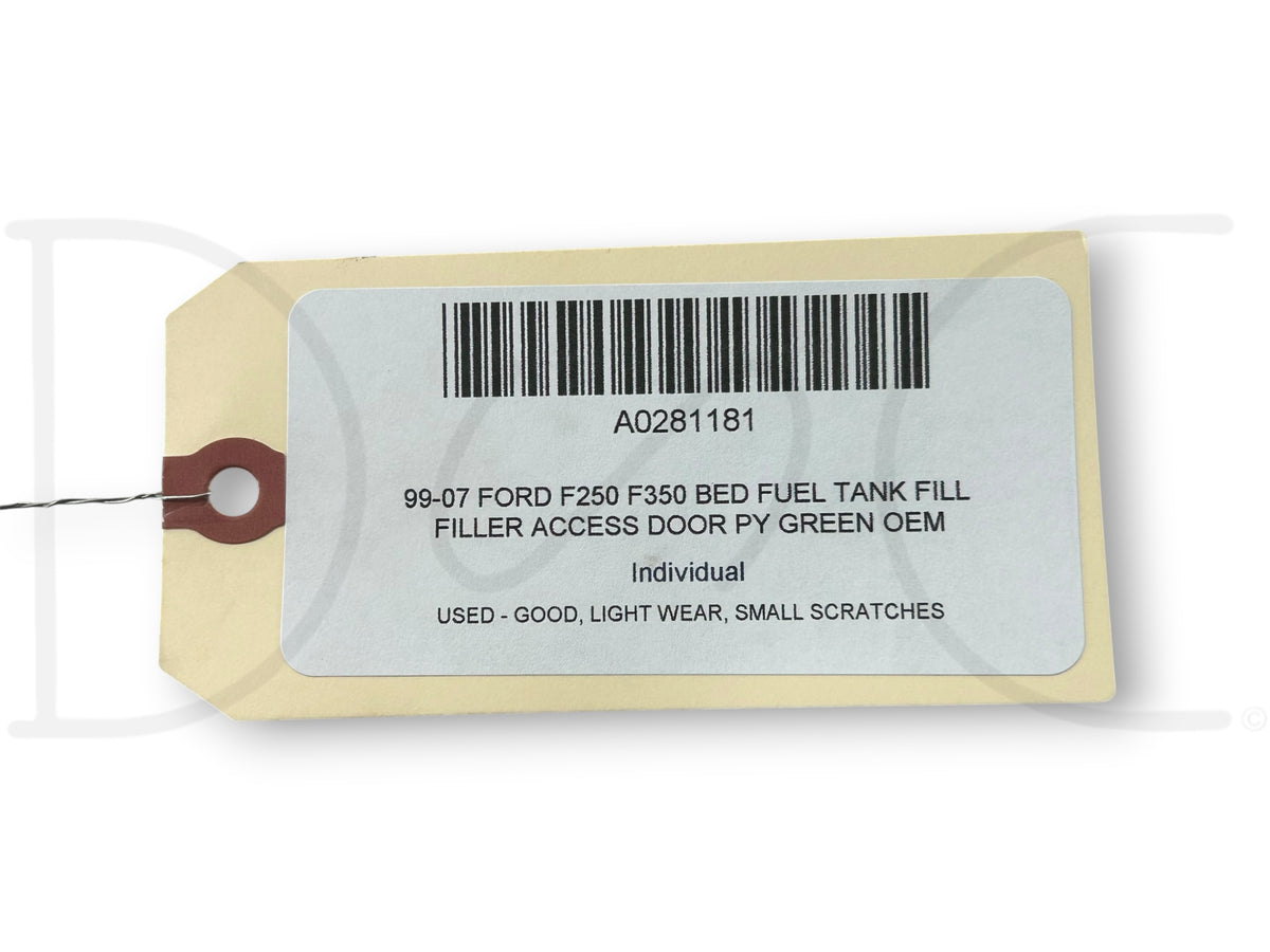 99-07 Ford F250 F350 Bed Fuel Tank Fill Filler Access Door Py Green OEM