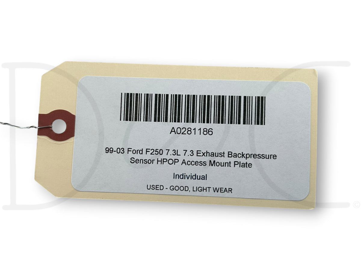 99-03 Ford F250 7.3L 7.3 Exhaust Backpressure Sensor HPOP Access Mount Plate