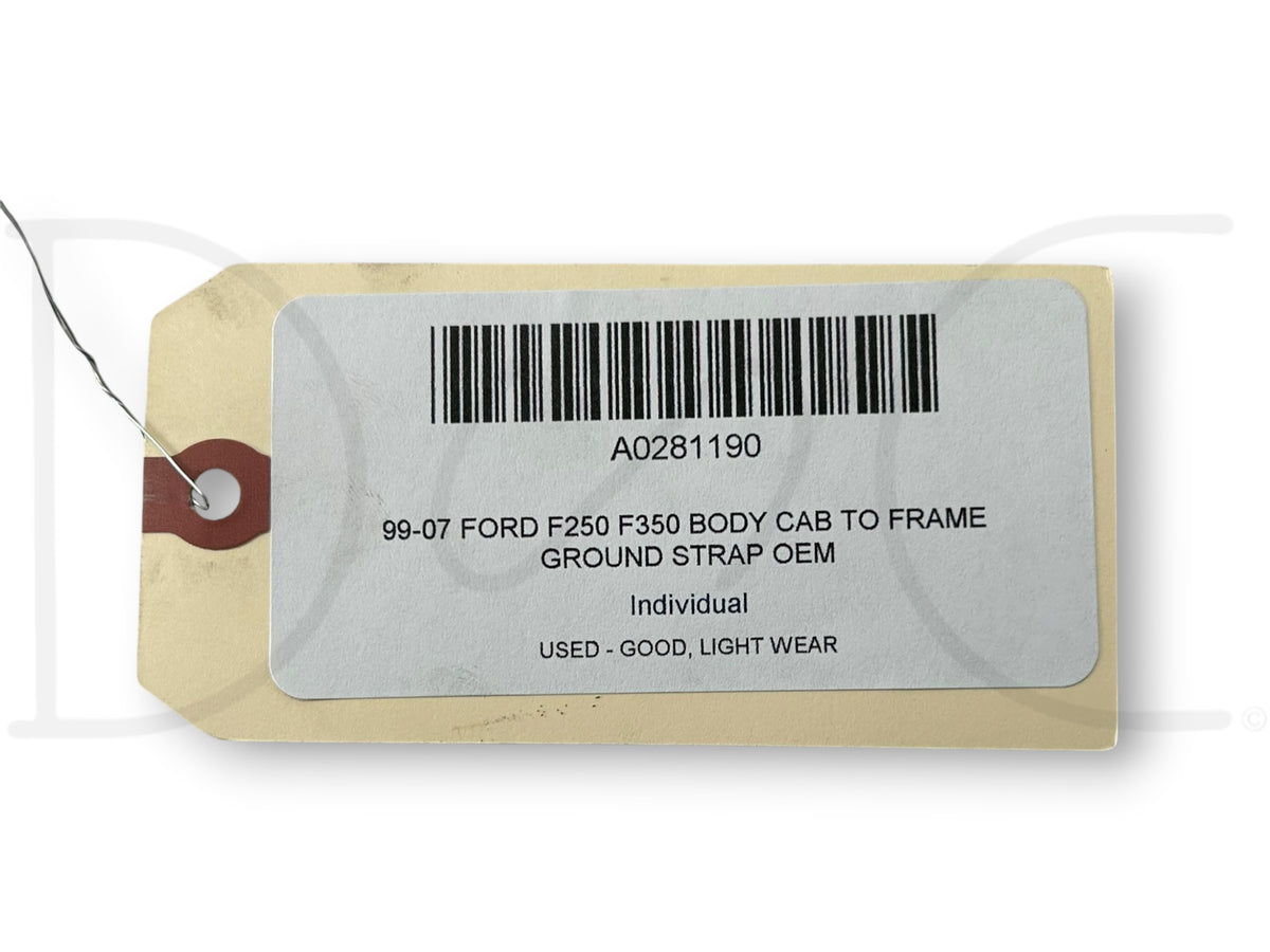 99-07 Ford F250 F350 Body Cab To Frame Ground Strap OEM