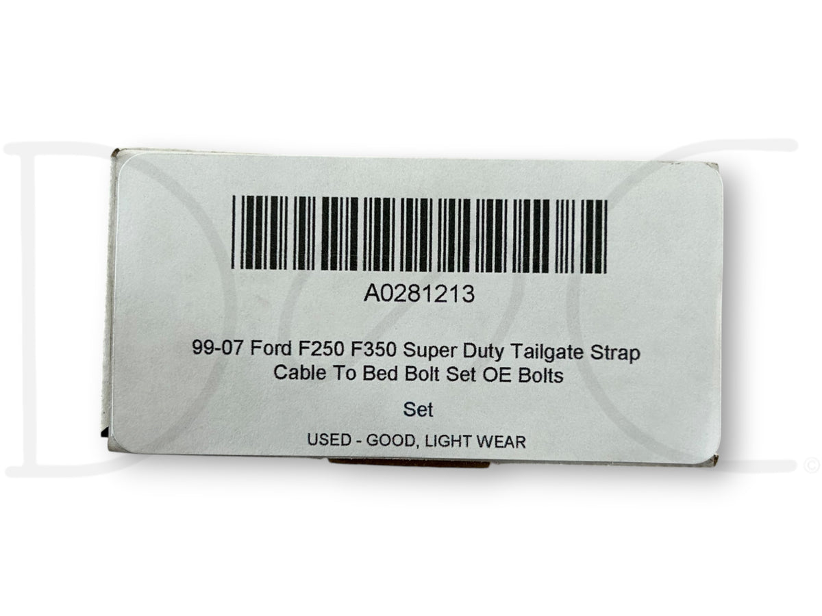 99-07 Ford F250 F350 Super Duty Tailgate Strap Cable To Bed Bolt Set OE Bolts