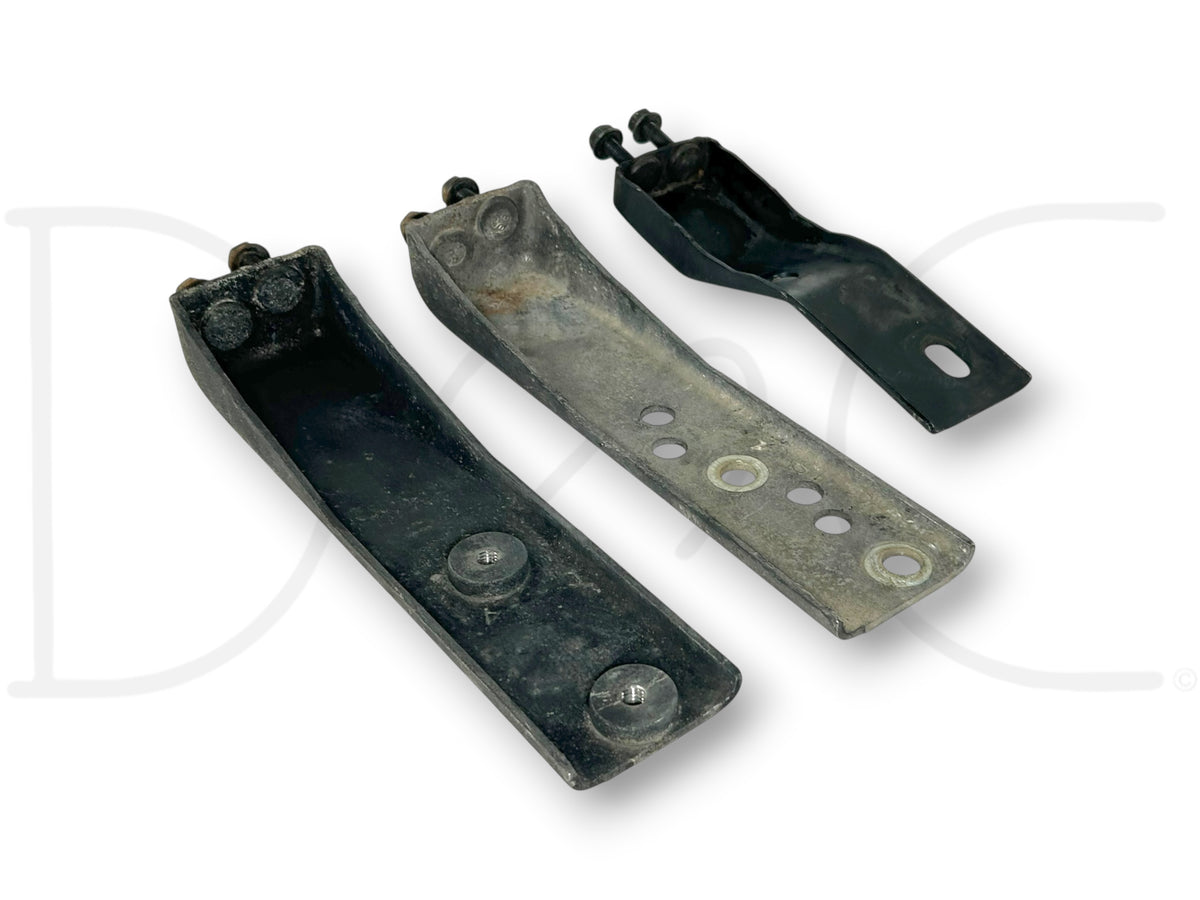 99-02 Ford F250 F350 7.3L Under Cab Exhaust Heat Shield Brackets OE Bracket Set