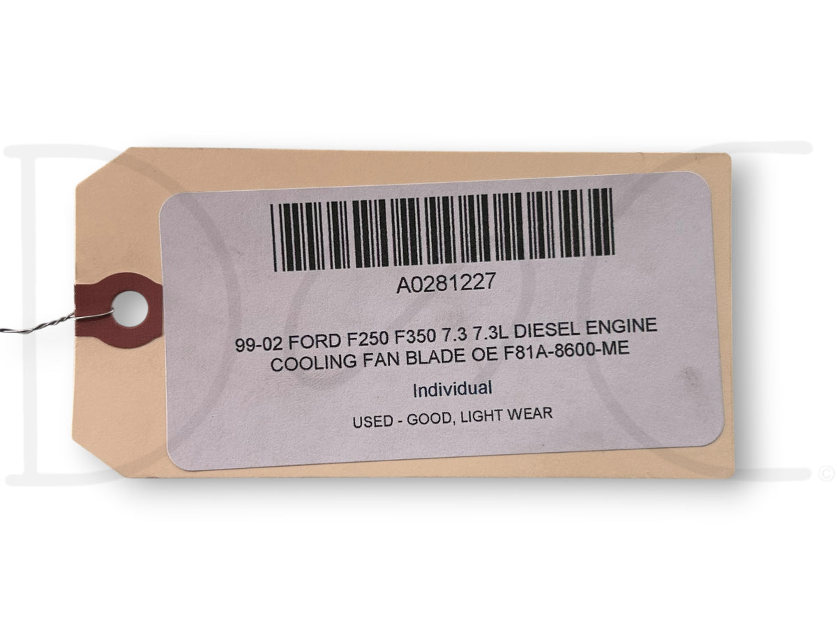 99-02 Ford F250 F350 7.3 7.3L Diesel Engine Cooling Fan Blade OE F81A-8600-Me