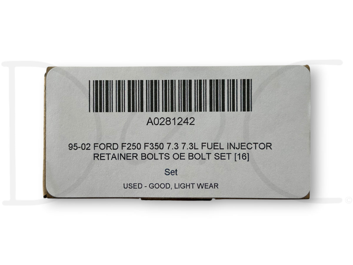 95-02 Ford F250 F350 7.3 7.3L Fuel Injector Retainer Bolts OE Bolt Set [16]