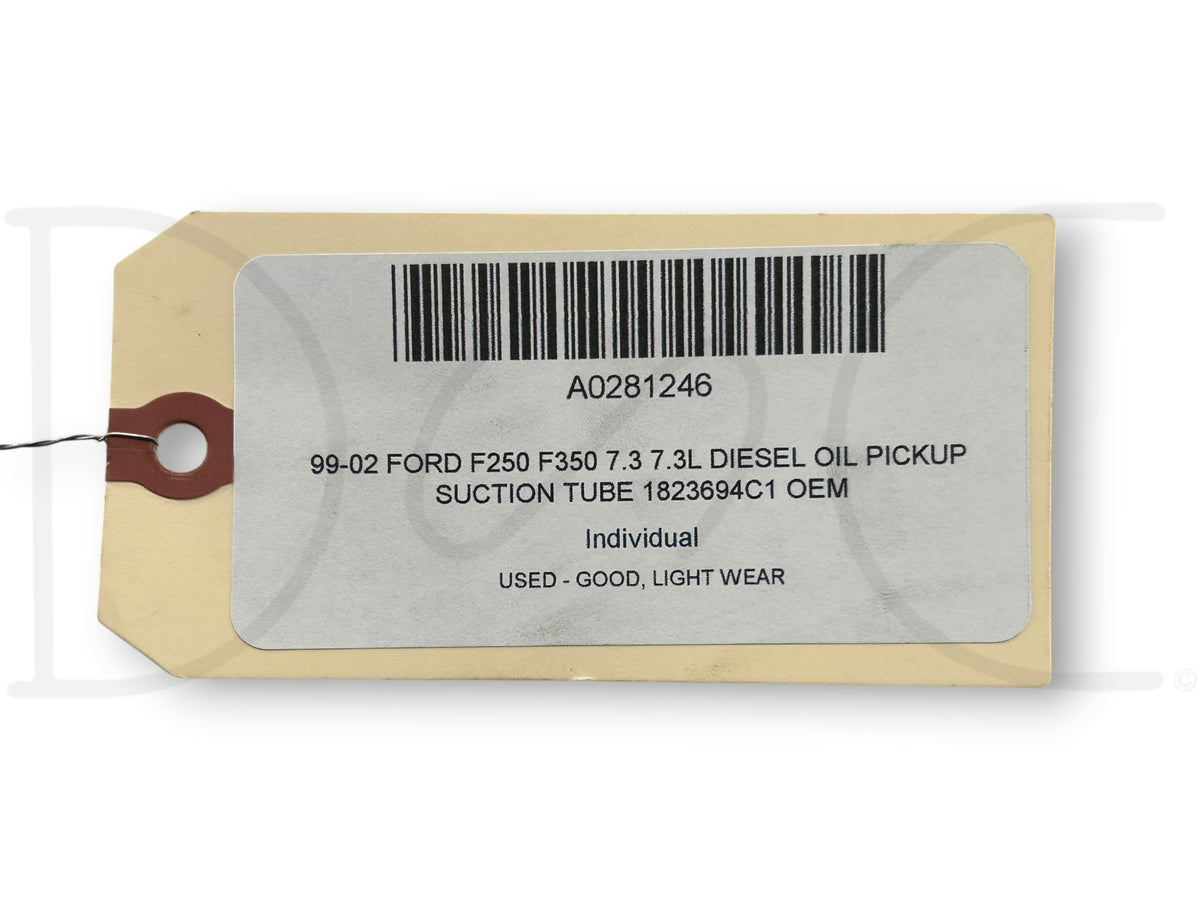 99-02 Ford F250 F350 7.3 7.3L Diesel Oil Pickup Suction Tube 1823694C1 OEM