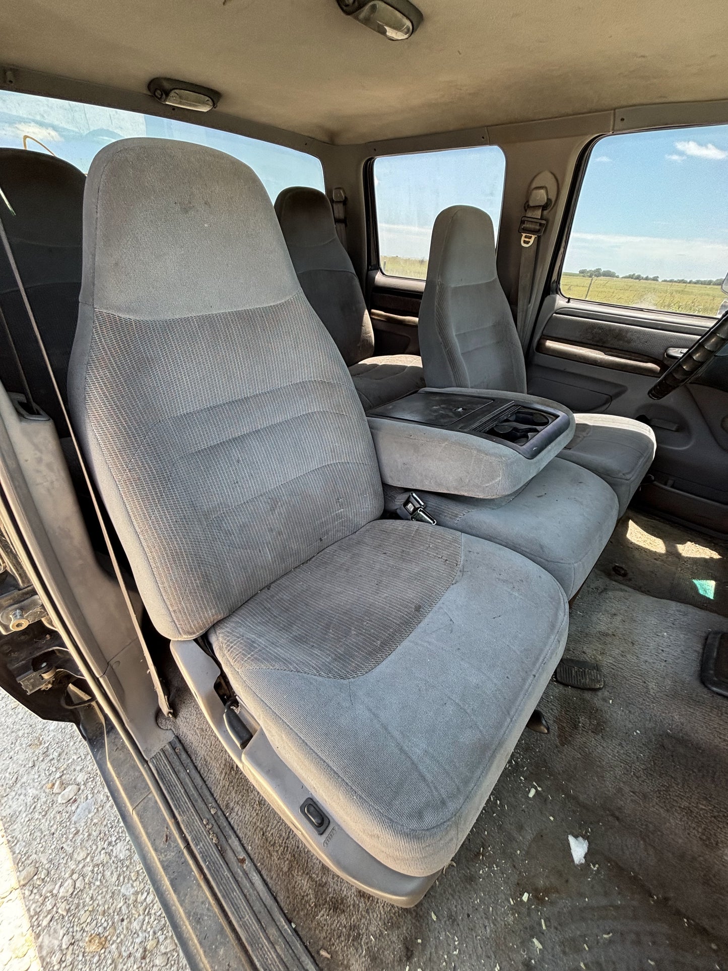 92-97 Ford F250 F350 Hood Ua Black