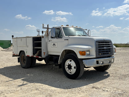 95-98 Ford F650 F750 Tilt Hood White *Blem*