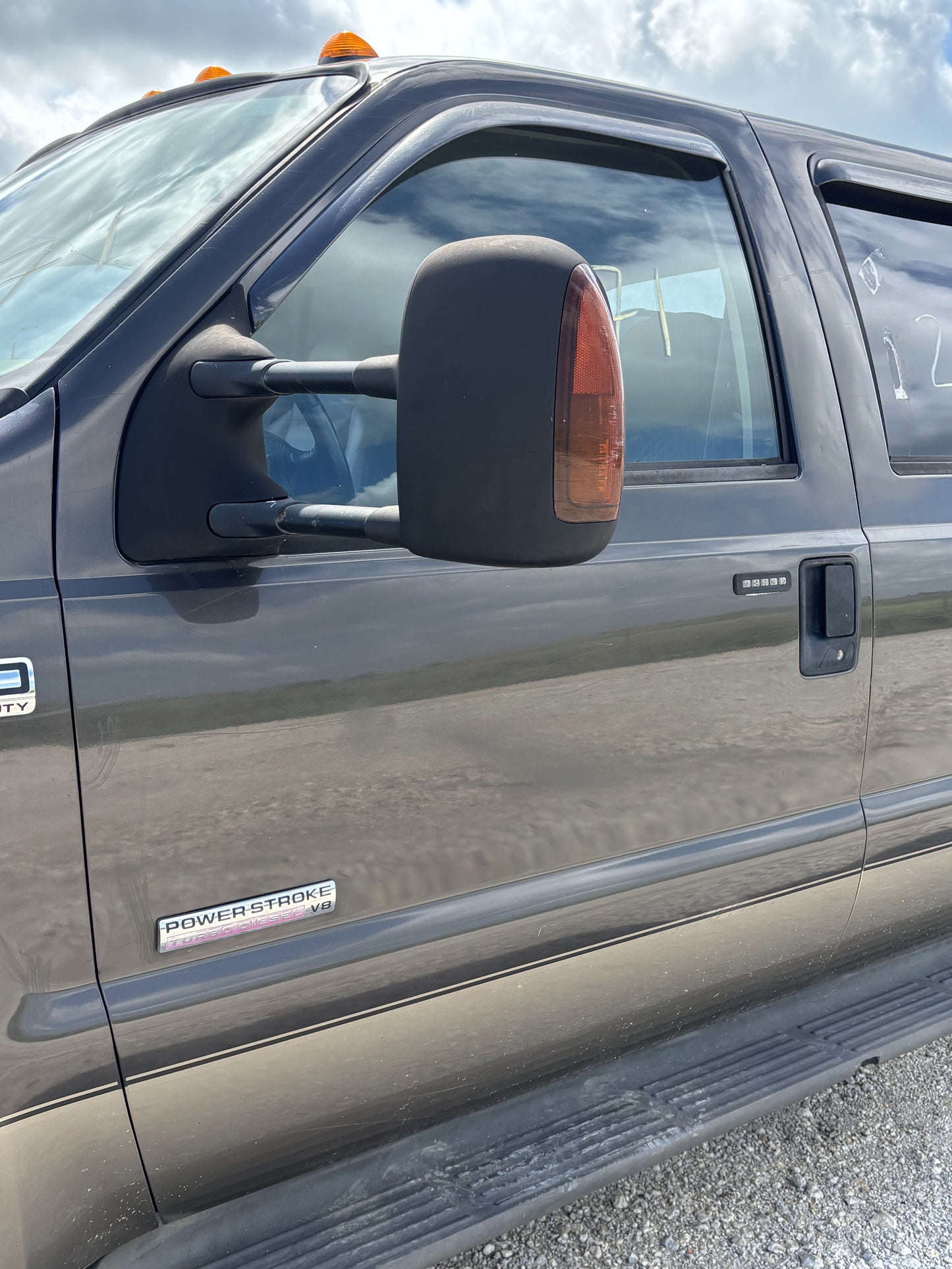 99-07 Ford F250 F350 Front LH Left Driver Door T7 Charcoal AQ Tan W/ Keypad Hole