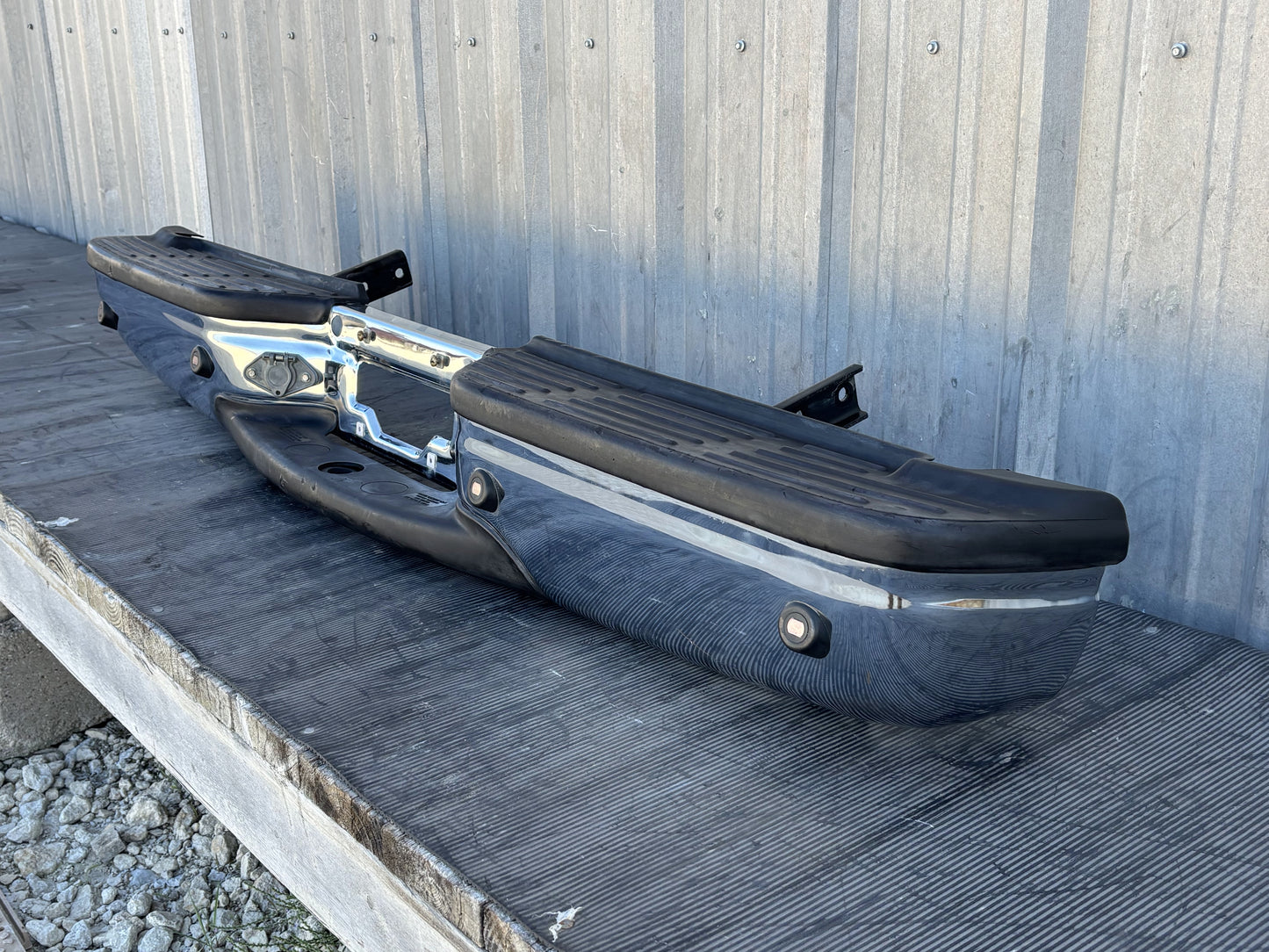 99-07 Ford F250 F350 Rear Bumper Chrome W/ Parking Sensors