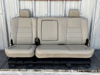04-07 Ford F250 F350 Lariat Crew Cab Rear Back 60/40 Bench Seat Tan Leather OEM