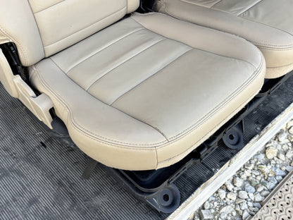 04-07 Ford F250 F350 Lariat Crew Cab Rear Back 60/40 Bench Seat Tan Leather OEM