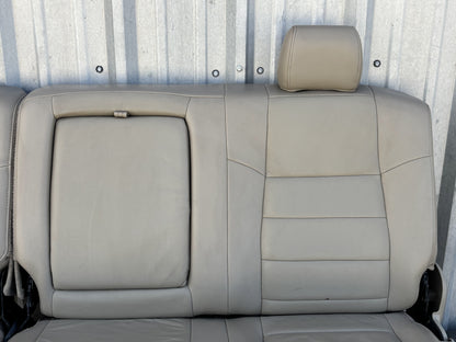 04-07 Ford F250 F350 Lariat Crew Cab Rear Back 60/40 Bench Seat Tan Leather OEM