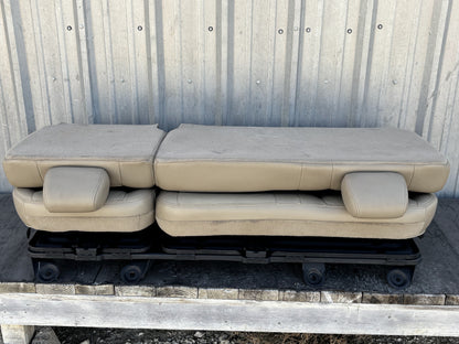 04-07 Ford F250 F350 Lariat Crew Cab Rear Back 60/40 Bench Seat Tan Leather OEM