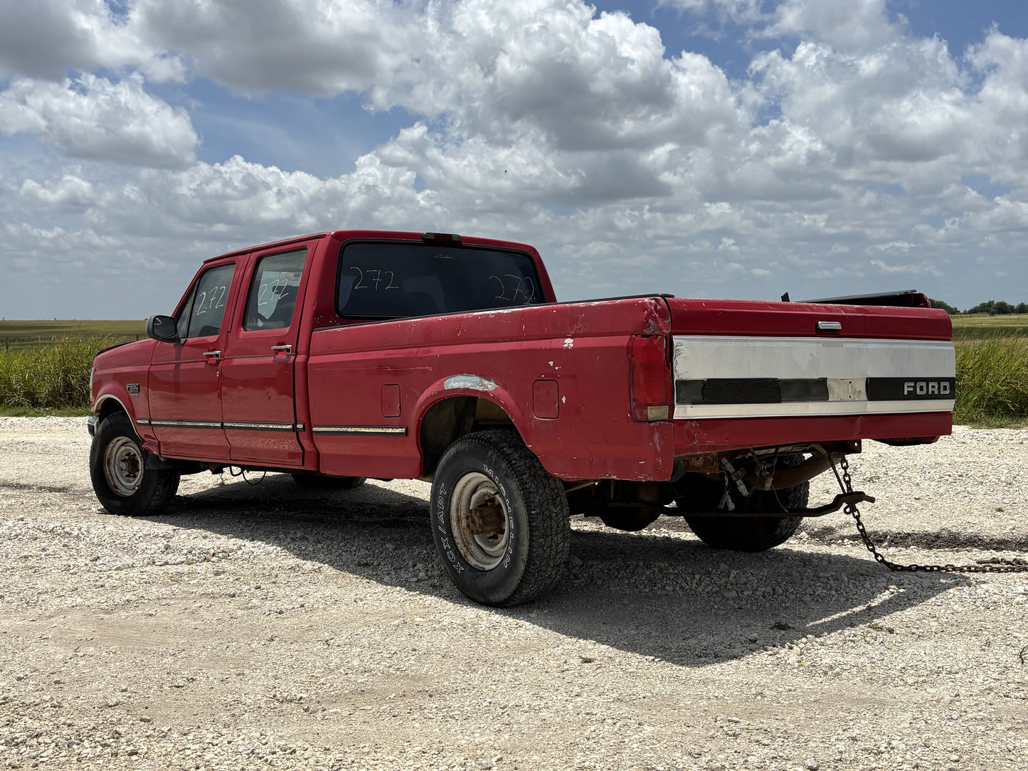 92-97 Ford F250 F350 Hood E4 Red