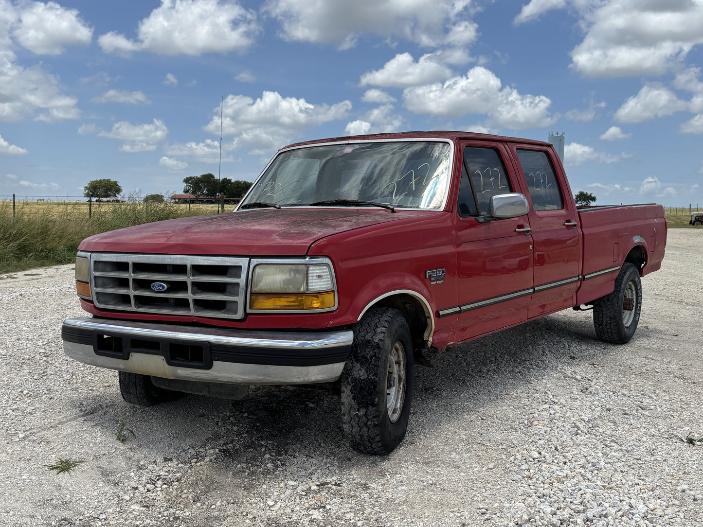 92-97 Ford F250 F350 Hood E4 Red