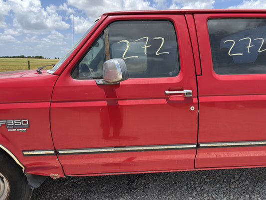 95-97 Ford F250 F350 Front LH Left Driver Door E4 Red Electric