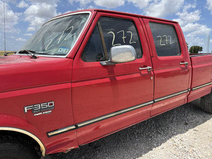 95-97 Ford F250 F350 Front LH Left Driver Door E4 Red Electric