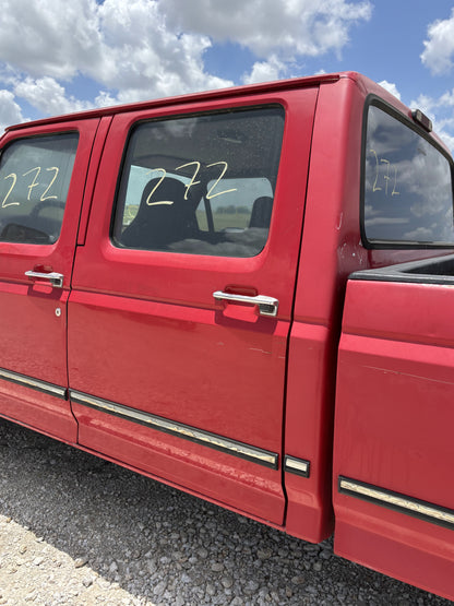 95-97 Ford F250 F350 Crew Cab LH Left Driver Rear Door E4 Red Electric