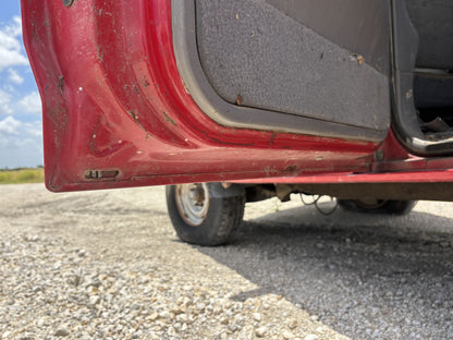 95-97 Ford F250 F350 Crew Cab LH Left Driver Rear Door E4 Red Electric