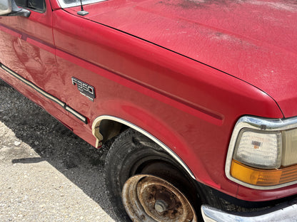 92-97 Ford F250 F350 Hood E4 Red