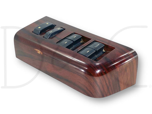 08-10 Ford F250 F350 LH Left Driver Front Power Window Lock Switch Panel Wood