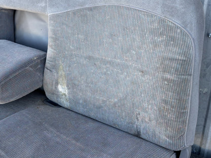 92-97 Ford F250 F350 Crew Cab Rear Bench Seat W/ Armrest Opal Gray Cloth