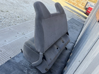92-97 Ford F250 F350 Crew Cab Rear Bench Seat W/ Armrest Opal Gray Cloth