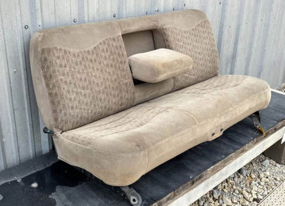 99-04 Ford F250 F350 Crew Cab Rear Bench Seat Tan Cloth