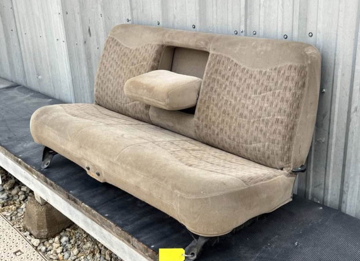 99-04 Ford F250 F350 Crew Cab Rear Bench Seat Tan Cloth