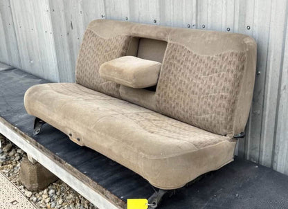 99-04 Ford F250 F350 Crew Cab Rear Bench Seat Tan Cloth