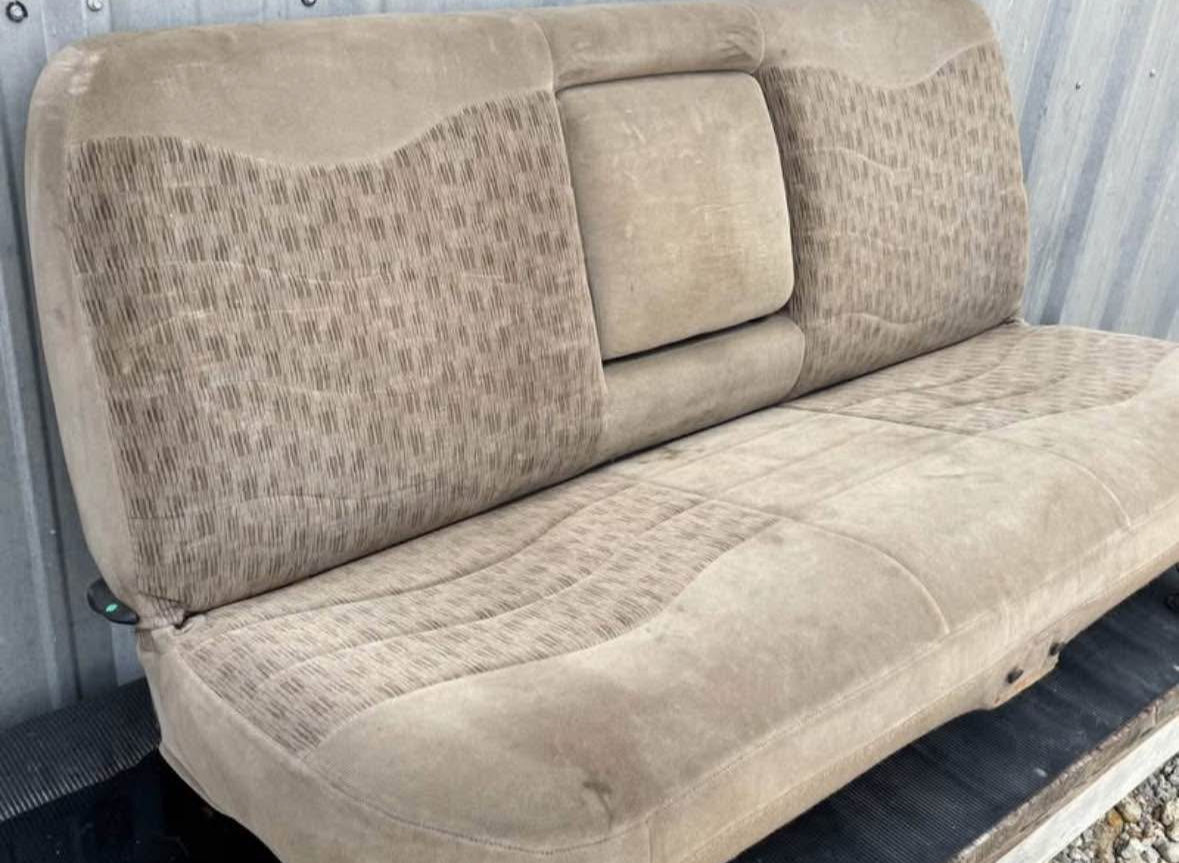 99-04 Ford F250 F350 Crew Cab Rear Bench Seat Tan Cloth