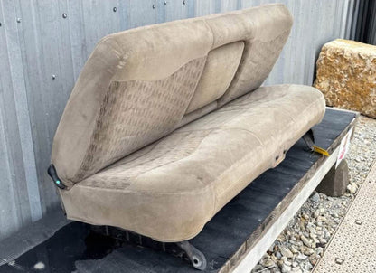 99-04 Ford F250 F350 Crew Cab Rear Bench Seat Tan Cloth