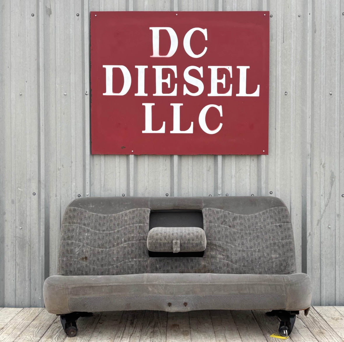 99-04 Ford F250 F350 Crew Cab Rear Bench Seat Gray Cloth