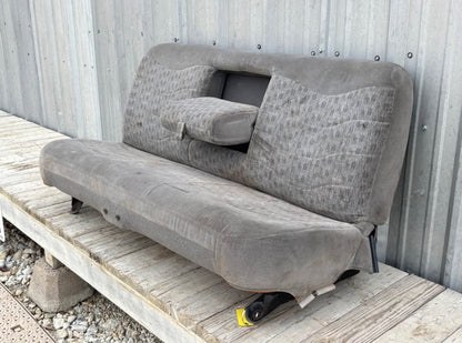 99-04 Ford F250 F350 Crew Cab Rear Bench Seat Gray Cloth