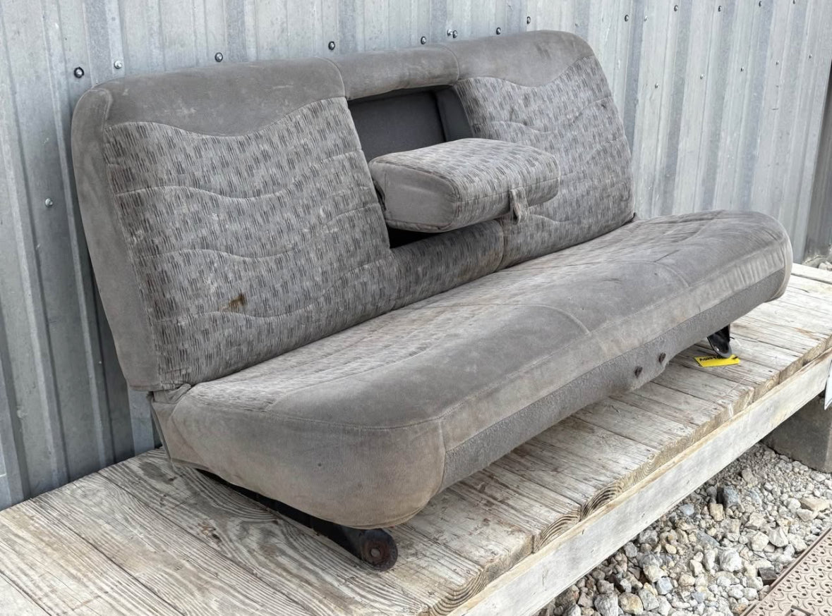 99-04 Ford F250 F350 Crew Cab Rear Bench Seat Gray Cloth