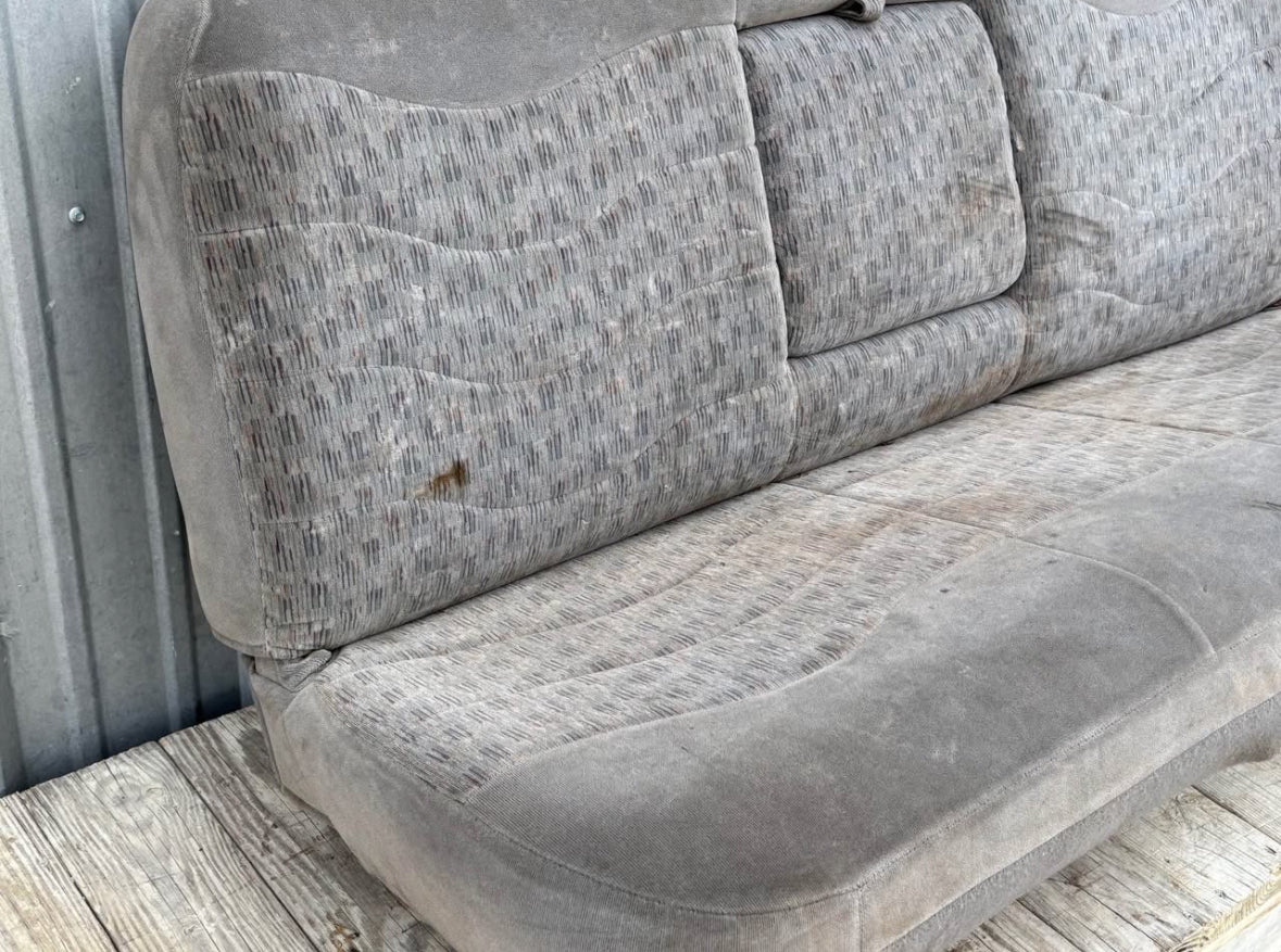 99-04 Ford F250 F350 Crew Cab Rear Bench Seat Gray Cloth