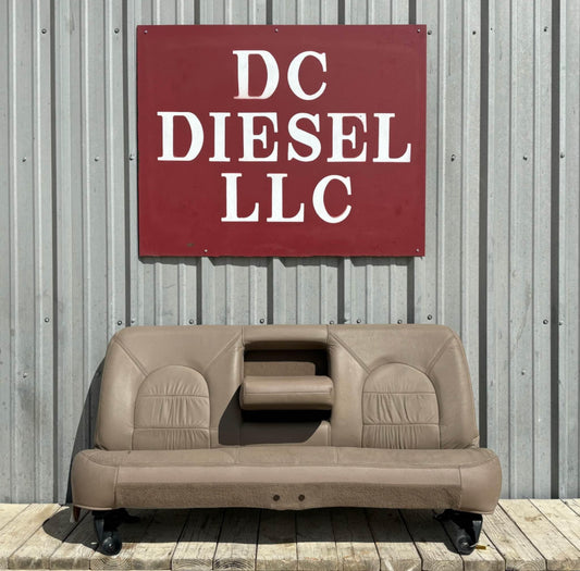 99-04 Ford F250 F350 Crew Cab Rear Bench Seat Tan Leather