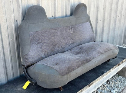 92-97 Ford F250 F350 Front Bench Seat Gray Cloth