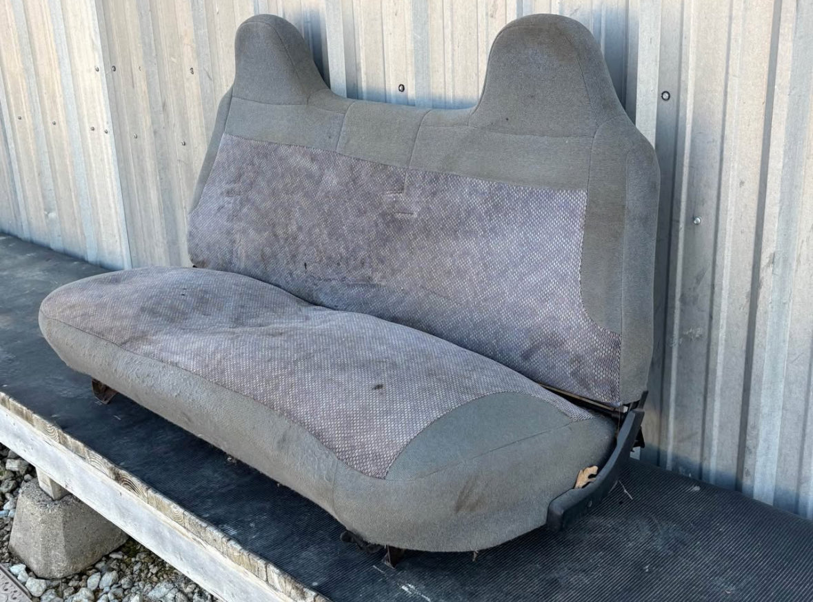 92-97 Ford F250 F350 Front Bench Seat Gray Cloth