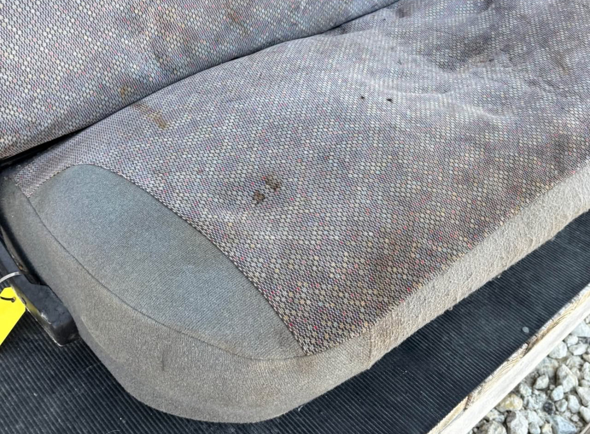 92-97 Ford F250 F350 Front Bench Seat Gray Cloth